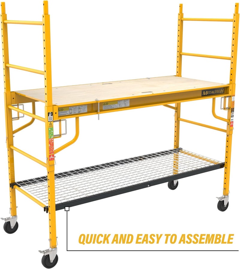 Metaltech Storage Shelf for Interior Scaffolding, Heavy Duty 200 lb Capacity, Metal Shelves for Storage, Shelf Organizers, Scaffolding Accessories, Storage Racks and Shelving - Image 3